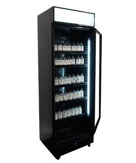photo 2 réfrigérateur 1 porte en verre noir avec canopy sve-450 blc