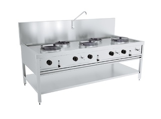 photo 1 table wok à gaz 3x17kw + 2x9kw