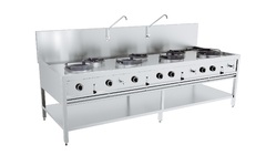 Photo 1 matériel référence 7178-1215: Table wok à gaz 4x17kw + 3x9kw