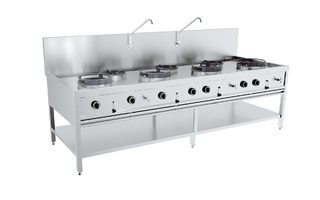 photo 1 table wok à gaz 4x17kw + 3x9kw