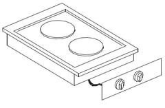 Photo 1 matériel référence 7266-0025: Cuisinière électrique 2 plaques