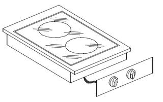 photo 1 cuisinière en céramique 2 zones