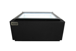 photo 3 modèle de table vitrine à creme glacée noir  s'ouvre du côté client