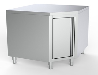 photo 1 plan de travail angle avec porte 1000/1000 pour 700mm tables