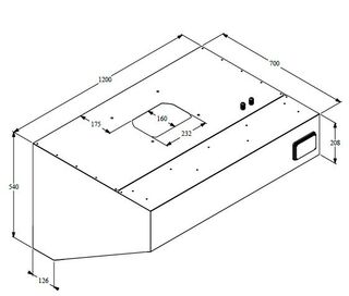 photo 3 hotte murale complète 1200 x 700 900 m3/h