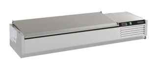 photo 2 vitrine réfrigérée couvercle en acier inox 1/3gn x 5