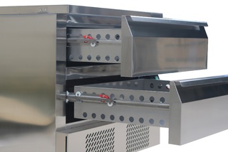 photo 2 table réfrigérée/congélateur commutable 1 tiroir 2x 1/1gn