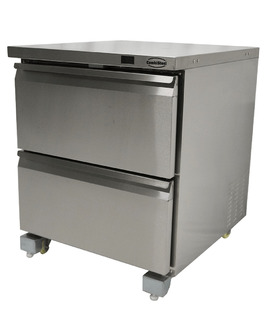photo 4 réfrigérateur/congélateur en acier inox commutable 2 tiroir