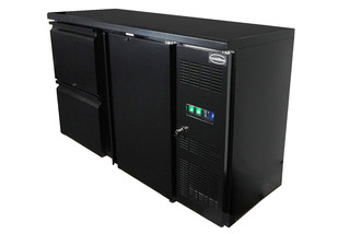 photo 3 arrière bar réfrigérée noir 1 porte et 2 tiroirs