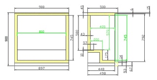 photo 3 arrière bar réfrigérée noir 2 portes