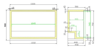 photo 3 arrière bar réfrigérée noir 3 portes coulissantes