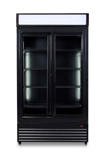 photo 2 réfrigérateur avec portes coulissantes en verres bez-780 sl noir