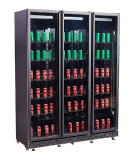 photo 7 réfrigérateur 3 portes en verre noir nap-1200 ht - avec porte chauffante