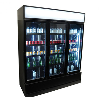 photo 6 réfrigérateur 3 portes en verre noir fcu-1200 bl