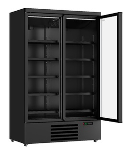 photo 3 réfrigérateur 2 portes en verre noir jde-1000r bl