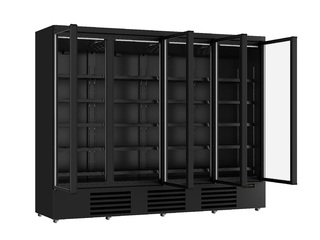 photo 2 réfrigérateur 4 portes en verre noir jde-2025r bl