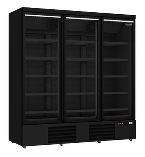 photo 1 congélateur 3 portes en verre noir jde-1530f bl