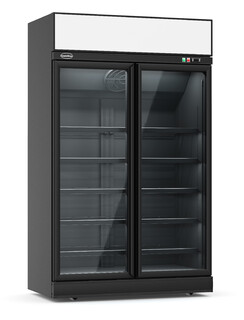 photo 1 congélateur 2 portes en verre noir ins-1000f bl