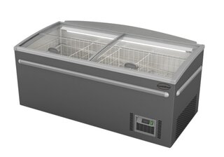photo 1 congélateur bahut gris pour supermarché tête de gondole dégivrage automatique