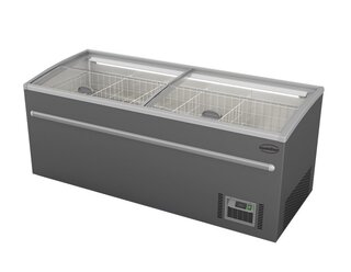 photo 1 congélateur bahut pour supermarché gris 2100 dégivrage automatique