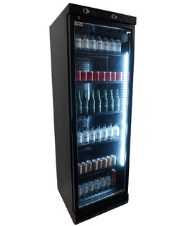 photo 5 réfrigérateur 1 porte en verre 382l noir sans canopy