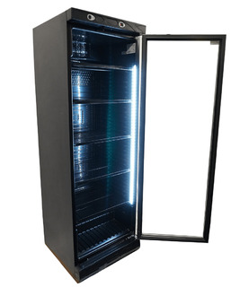 photo 3 réfrigérateur 1 porte en verre 382l noir sans canopy