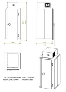 photo 3 mini chambre froide incl. unité type positif