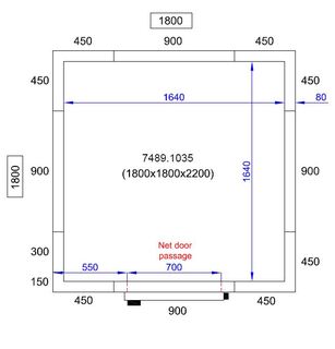 photo 5 chambre froide positive / négative 1800x1800x2200