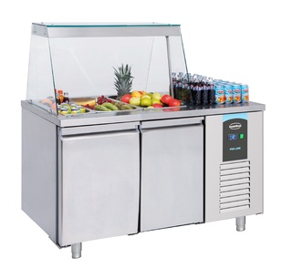 photo 1 saladette 2 portes 3x 1/1gn récipient