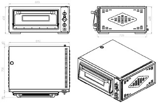 photo 2 four électrique à pizza 1 chambre 1 x 4
