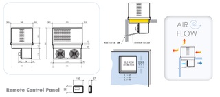 photo 2 unité de plafonniers type négatif 6,3-9,8 m3