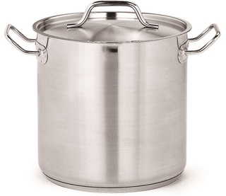 photo 1 marmite profonde en acier inoxydable + couvercle ø20 6,3l