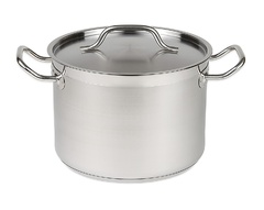 Photo 1 matériel référence 7501-0040: Casserole en acier inoxydable + couvercle ø20 4l