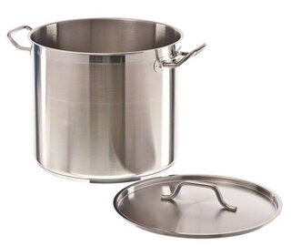 photo 2 casserole en acier inoxydable + couvercle ø24 6,3l