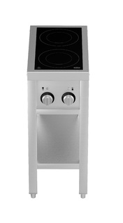 photo 4 cuisinière à induction 2 zones avec essous ouvert