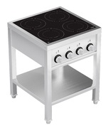 Photo 1 matériel référence 7505-0035: Cuisinière à induction 4 zones avec essous ouvert