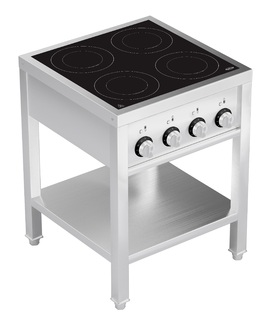 photo 1 cuisinière à induction 4 zones avec essous ouvert