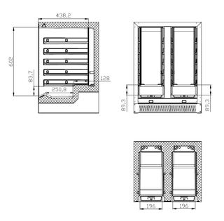 photo 4 rafraîchisseurs à vin 100l dual zone