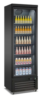 photo 1 réfrigérateur 1 porte en verre noir ceb-500r bl