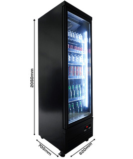 photo 6 réfrigérateur 1 porte en verre noir ceb-500r bl