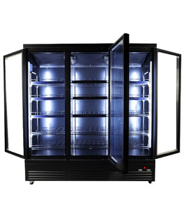 photo 7 réfrigérateur 3 portes en verre noir ceb-1600r bl