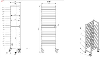 photo 2 chariots débrassage 1/1gn 18x