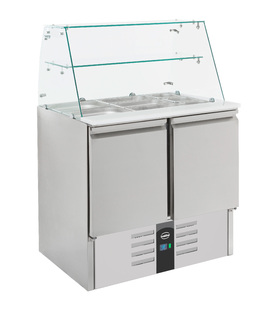 photo 1 saladette réfrigérée avec verre 2 portes