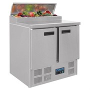 Comptoir de préparation réfrigéré pizzas salades 254L Polar Série G