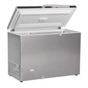 Congélateur coffre aspect INOX porte pleine 300 litres