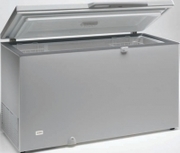 Congélateur coffre aspect INOX porte pleine 400 litres