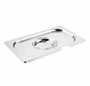 Couvercles inox avec encoche pour bacs gn1/2