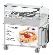Crêpière 40cm encastrée sur chariot chauffant