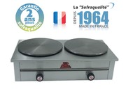 Crêpière gaz - 2 plaques - diamètre 400 mm