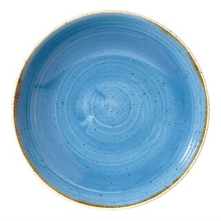 photo 1 assiettes coupes rondes bleues churchill stonecast 184 mm lot de 12